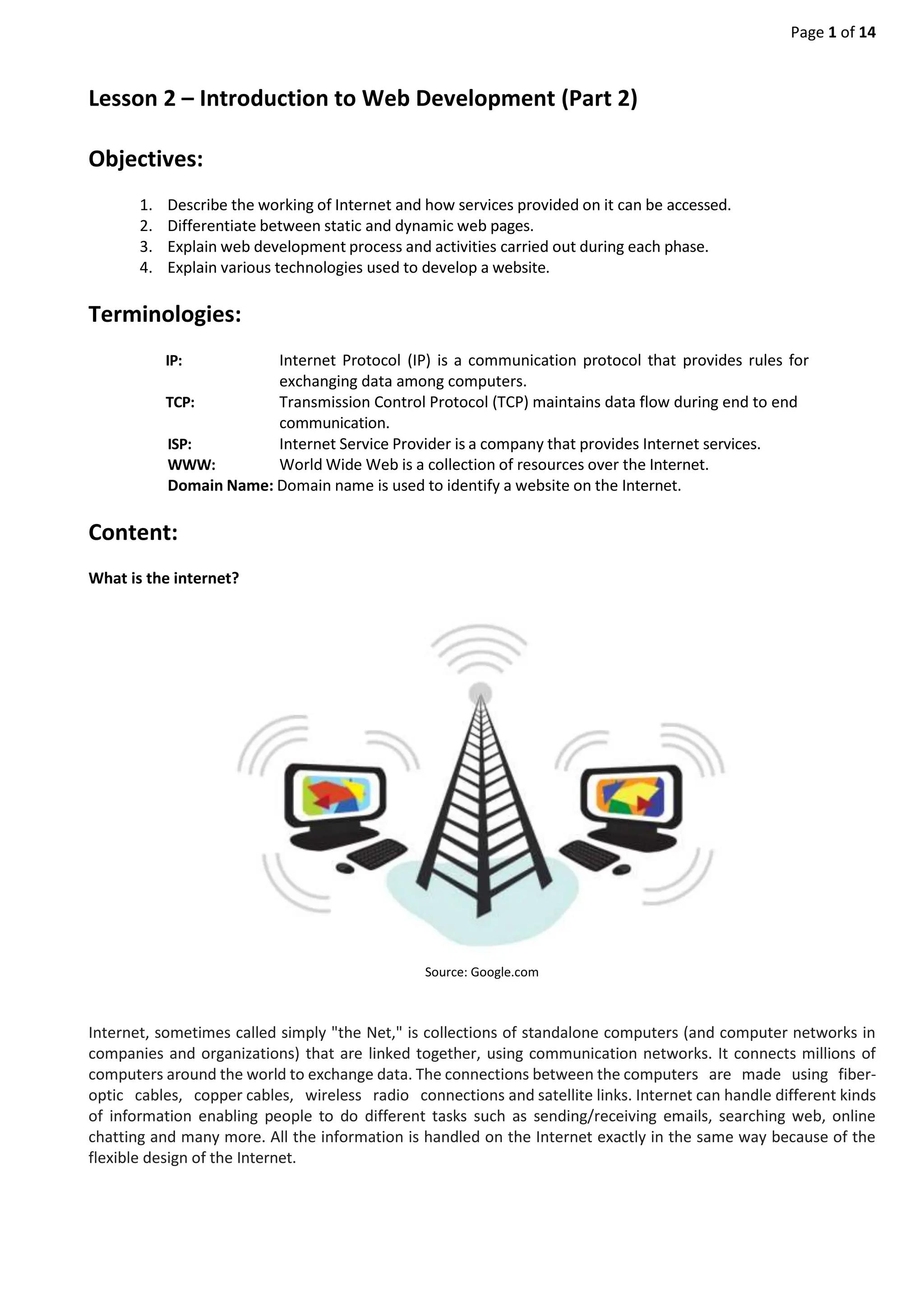 Lesson 02 - Introduction to Web Development.docx