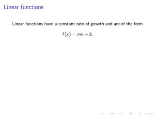 Lesson 2: A Catalog of Essential Functions