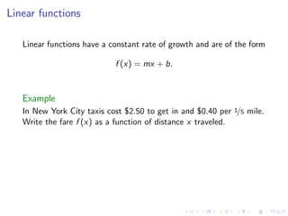 Lesson 2: A Catalog of Essential Functions