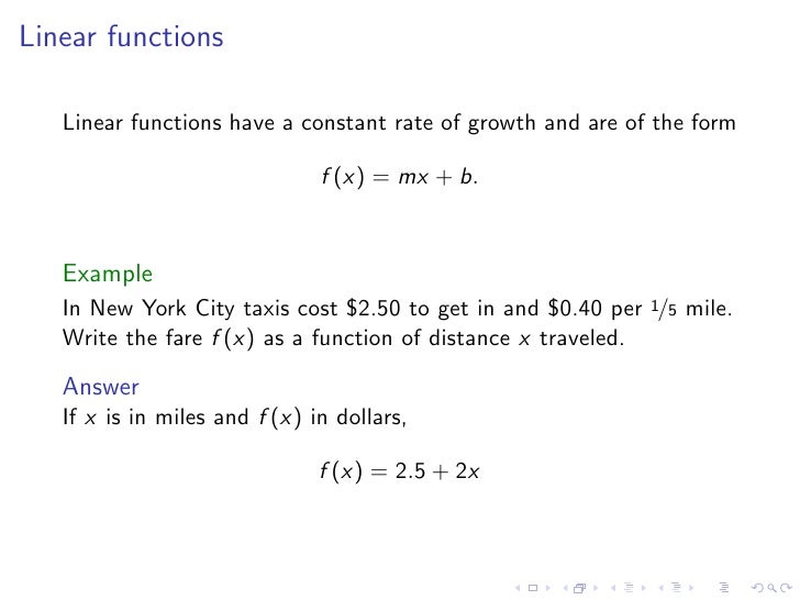 Lesson 2 A Catalog Of Essential Functions Lesson 2 A Catalog Of Essential Functions