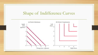 Shape of Indifference Curves
 