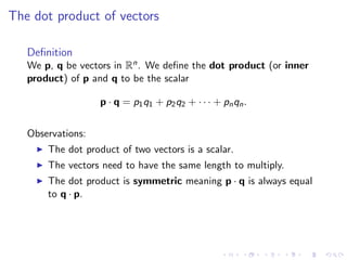 Lesson03 Dot Product And Matrix Multiplication Slides Notes