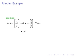 Lesson03 Dot Product And Matrix Multiplication Slides Notes