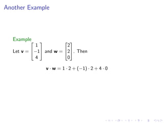 Lesson03 Dot Product And Matrix Multiplication Slides Notes