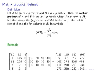 Lesson03 Dot Product And Matrix Multiplication Slides Notes