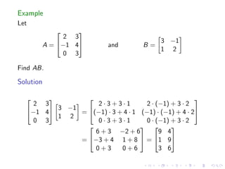 Lesson03 Dot Product And Matrix Multiplication Slides Notes