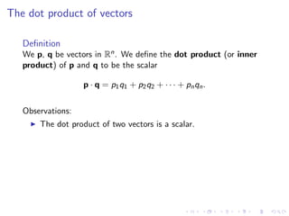 Lesson03 Dot Product And Matrix Multiplication Slides Notes