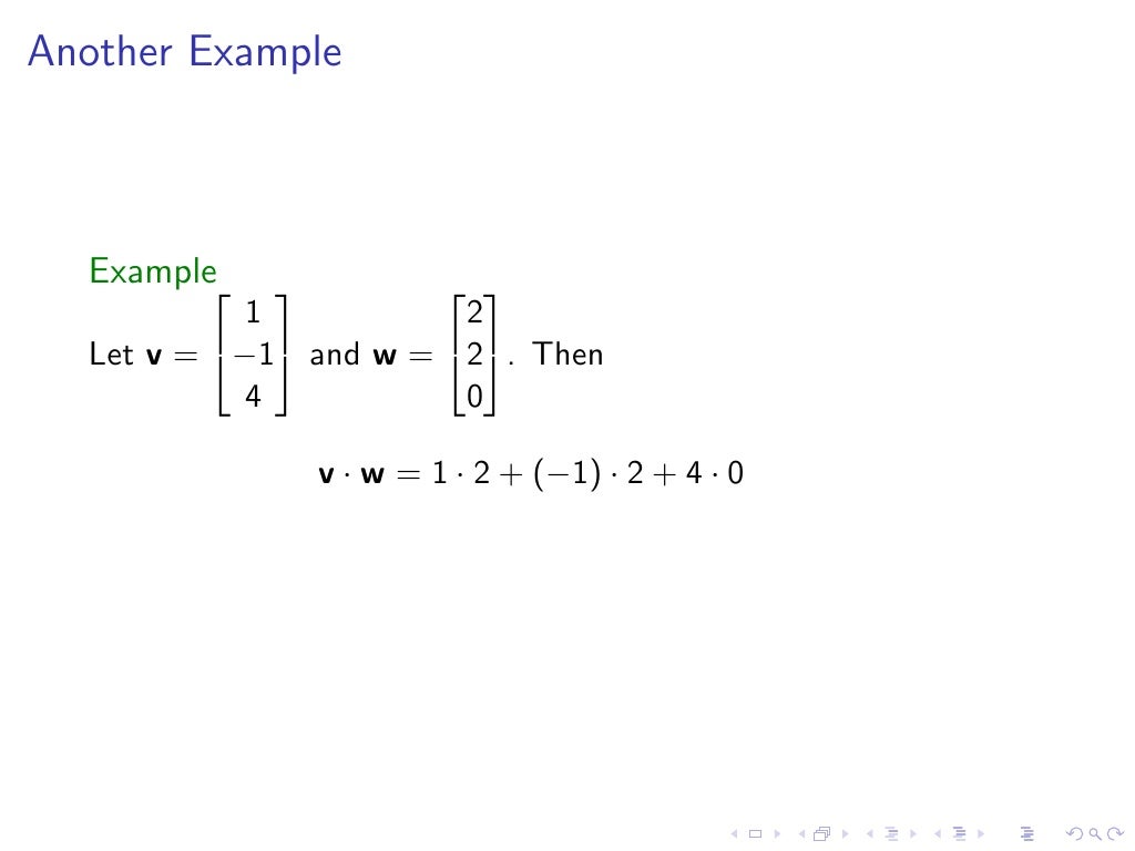Lesson03 Dot Product And Matrix Multiplication Slides Notes