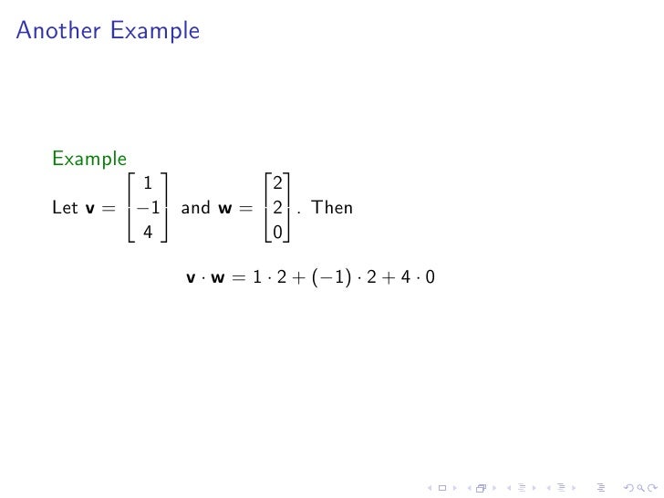 Lesson03 Dot Product And Matrix Multiplication Slides Notes