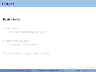 Lesson 3: Limit Laws | PDF