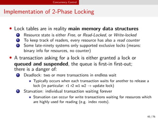 Concurrency control iN Advanced Database | PDF