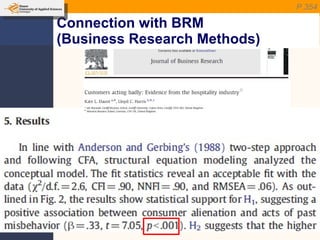 Connection with BRM (Business Research Methods) P.354 