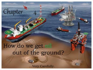 Chapter
How do we get oil
out of the ground?
4
…Very Carefully.
 
