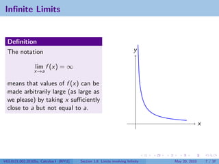 Lesson 5: Limits Involving Infinity | PDF