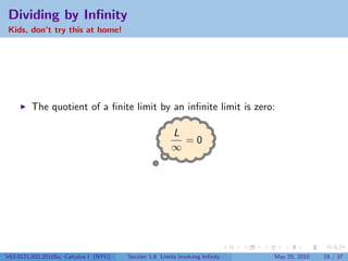 Lesson 5: Limits Involving Infinity | PDF
