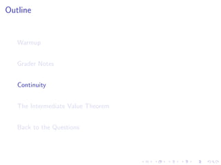 Lesson 5: Continuity
