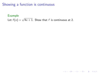 Lesson 5: Continuity