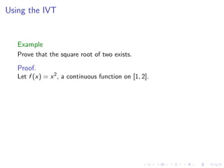 Lesson 5: Continuity