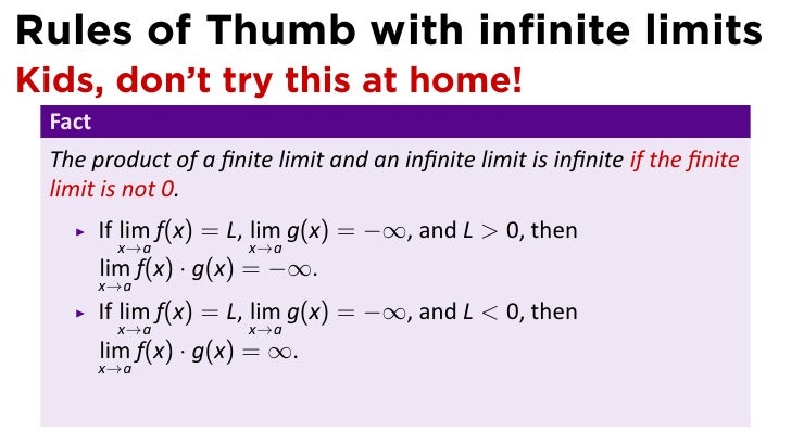 Lesson 6: Limits Involving Infinity (slides)