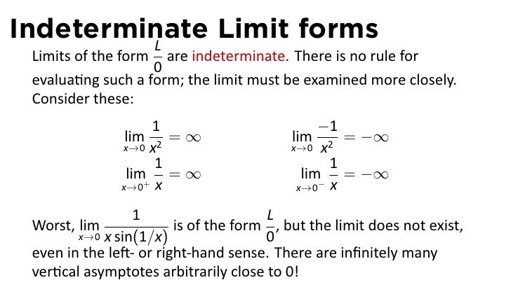 lesson 6 limits involving infinity slides limit indeterminate form