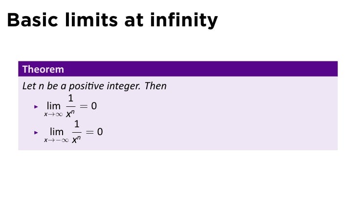Lesson 6: Limits Involving Infinity (slides)