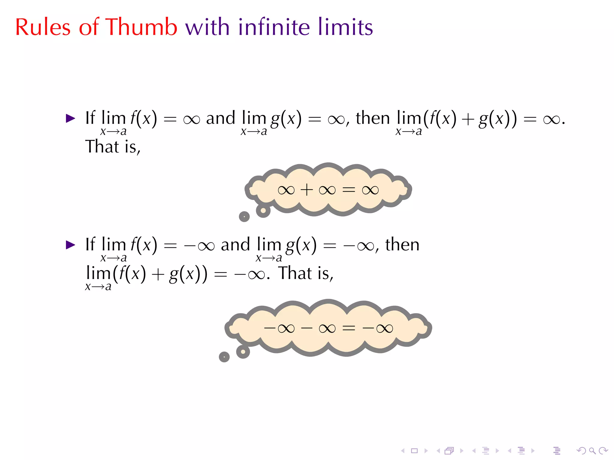 Lesson 6: Limits Involving Infinity | PPT