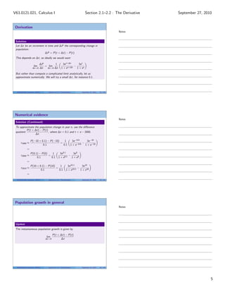 Lesson 7: The Derivative (Section 21 handout) | PDF