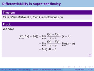 Lesson 7: The Derivative as a Function | PDF