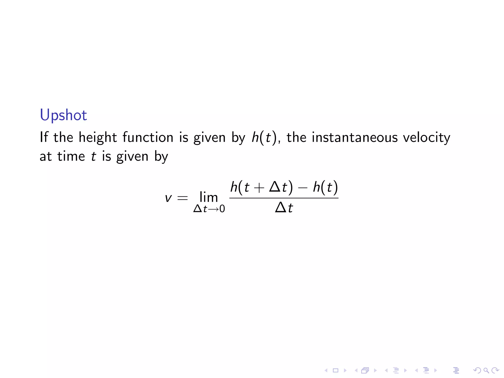 Lesson 7-8: Derivatives and Rates of Change, The Derivative as a function
