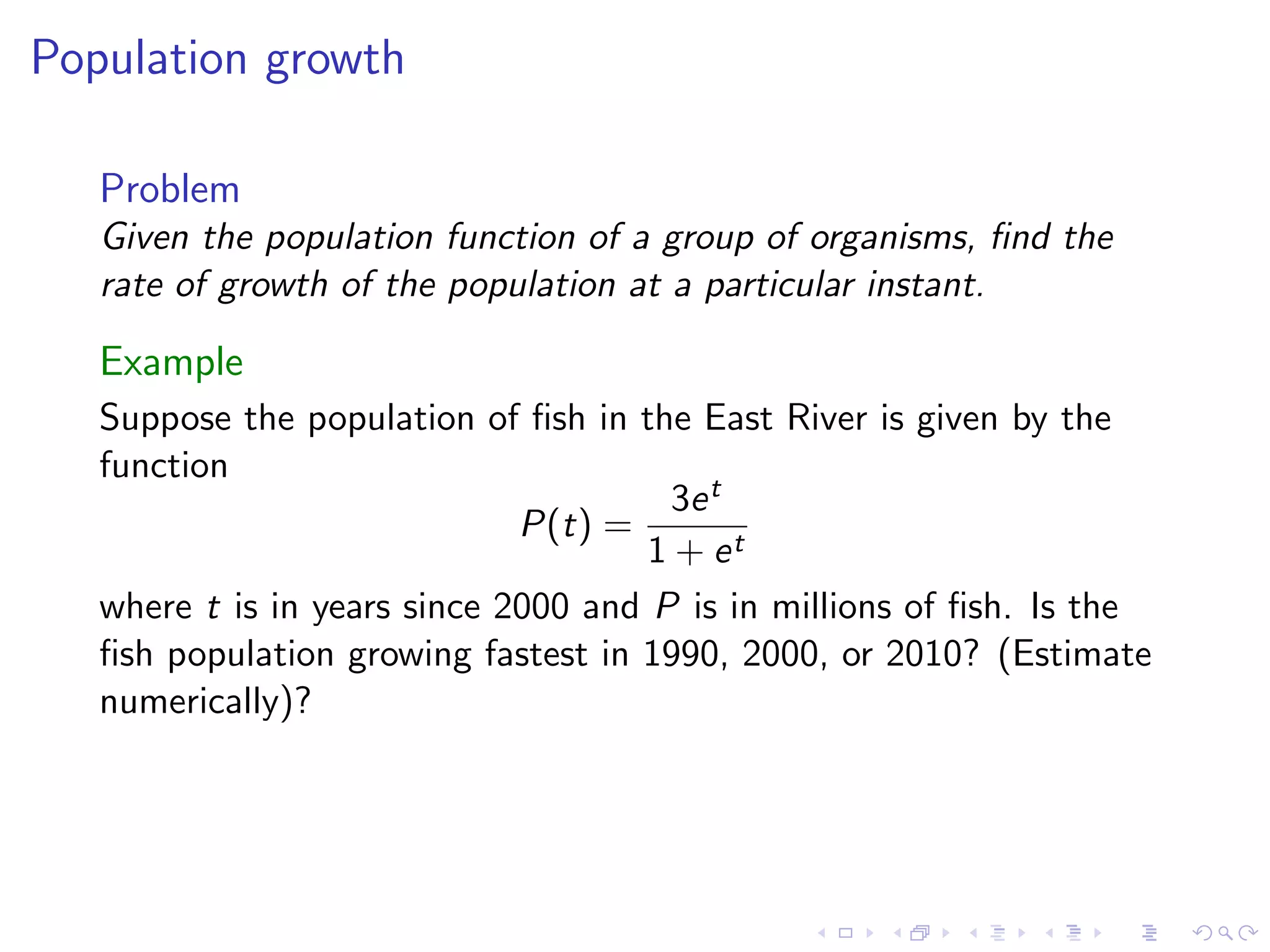 Lesson 7-8: Derivatives and Rates of Change, The Derivative as a function