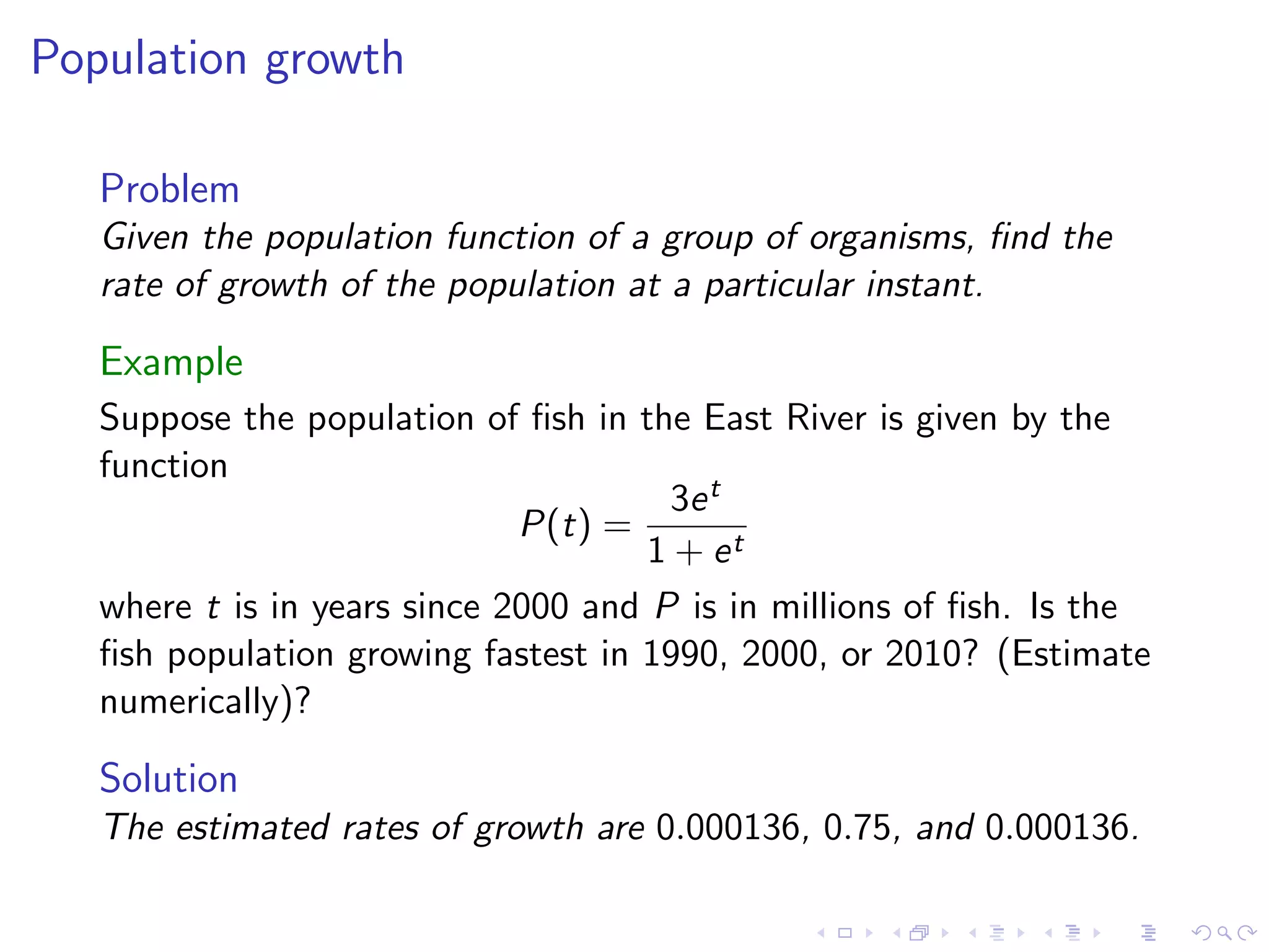 Lesson 7-8: Derivatives and Rates of Change, The Derivative as a function