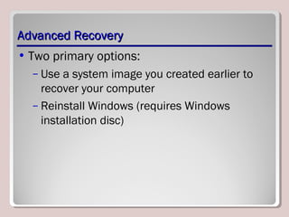 Lesson 8 - Understanding Backup and Recovery Methods | PPT