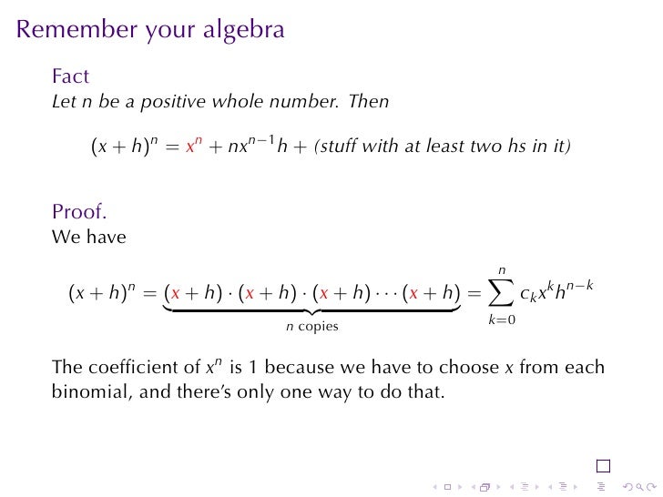 Differentiation Rules