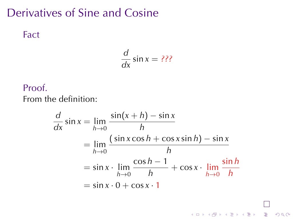 Differentiation Rules