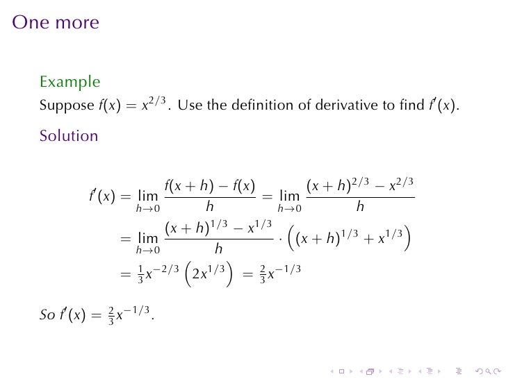 Lesson 8 Basic Differentiation Rules