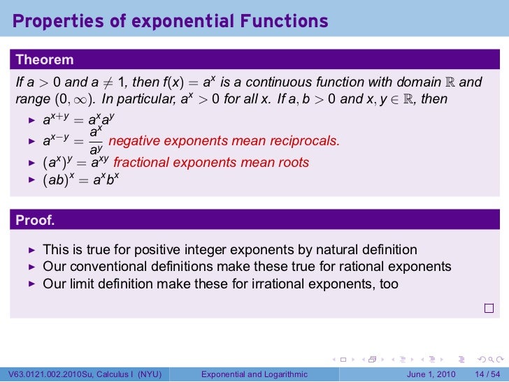 Lesson 14 Derivatives Of Logarithmic And Exponential Functions Lesson 14 Derivatives Of Logarithmic And Exponential Functions