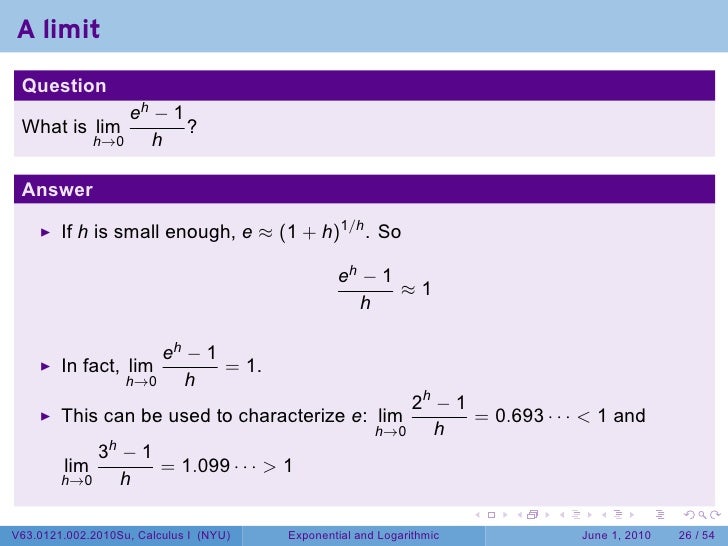 Derivative of log and exponential functions acetoroom