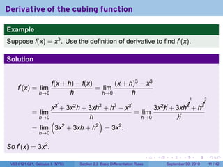 Lesson 8: Basic Differentiation Rules (Section 21 slides) | PDF