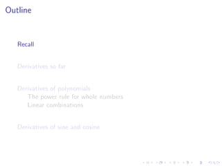 Lesson 9: Basic Differentiation Rules