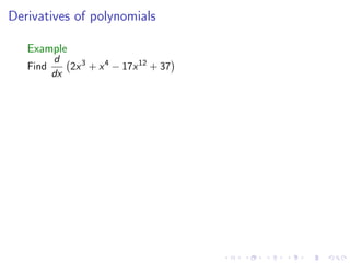 Lesson 9: Basic Differentiation Rules