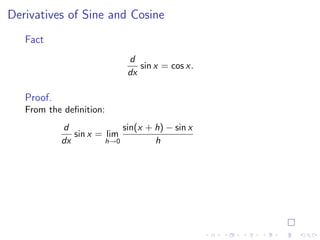 Lesson 9: Basic Differentiation Rules