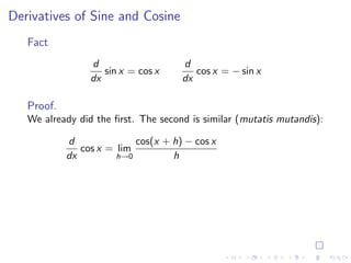 Lesson 9: Basic Differentiation Rules