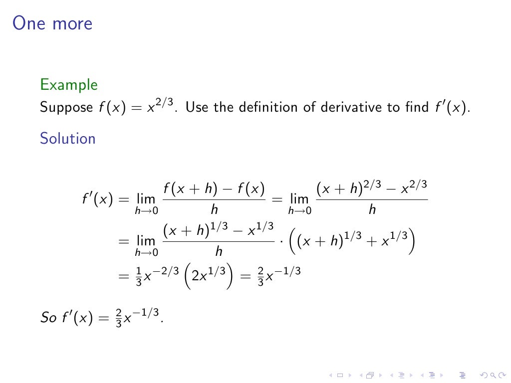 Lesson 9 Basic Differentiation Rules