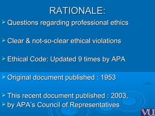 Apa Program Rationale Examples Lesson 09 | PPS