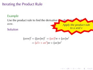 Lesson 9: The Product and Quotient Rule | PDF