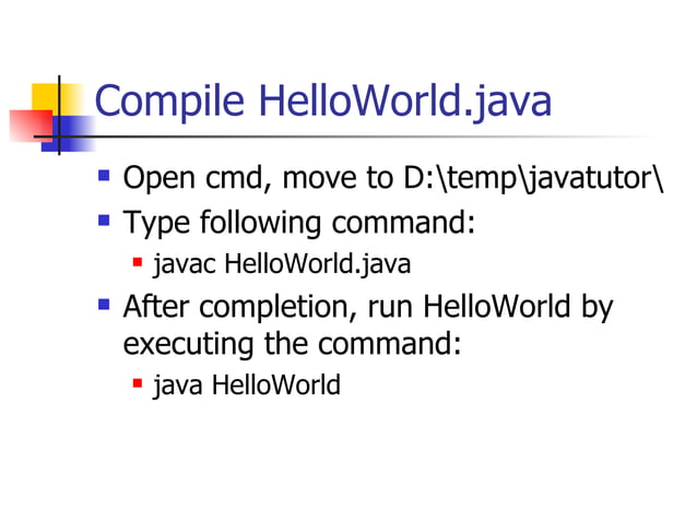 Training Java - Lesson1 | PPT