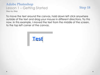 Photoshop Lesson 1 | PPTX
