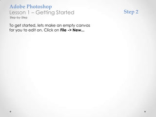 Photoshop Lesson 1 | PPTX