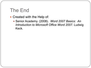 Beginners Microsoft Office Word 2007 Lesson 1 | PPTX