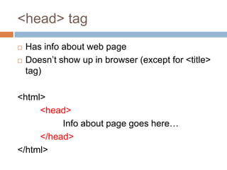 HTML - Structure | PPTX